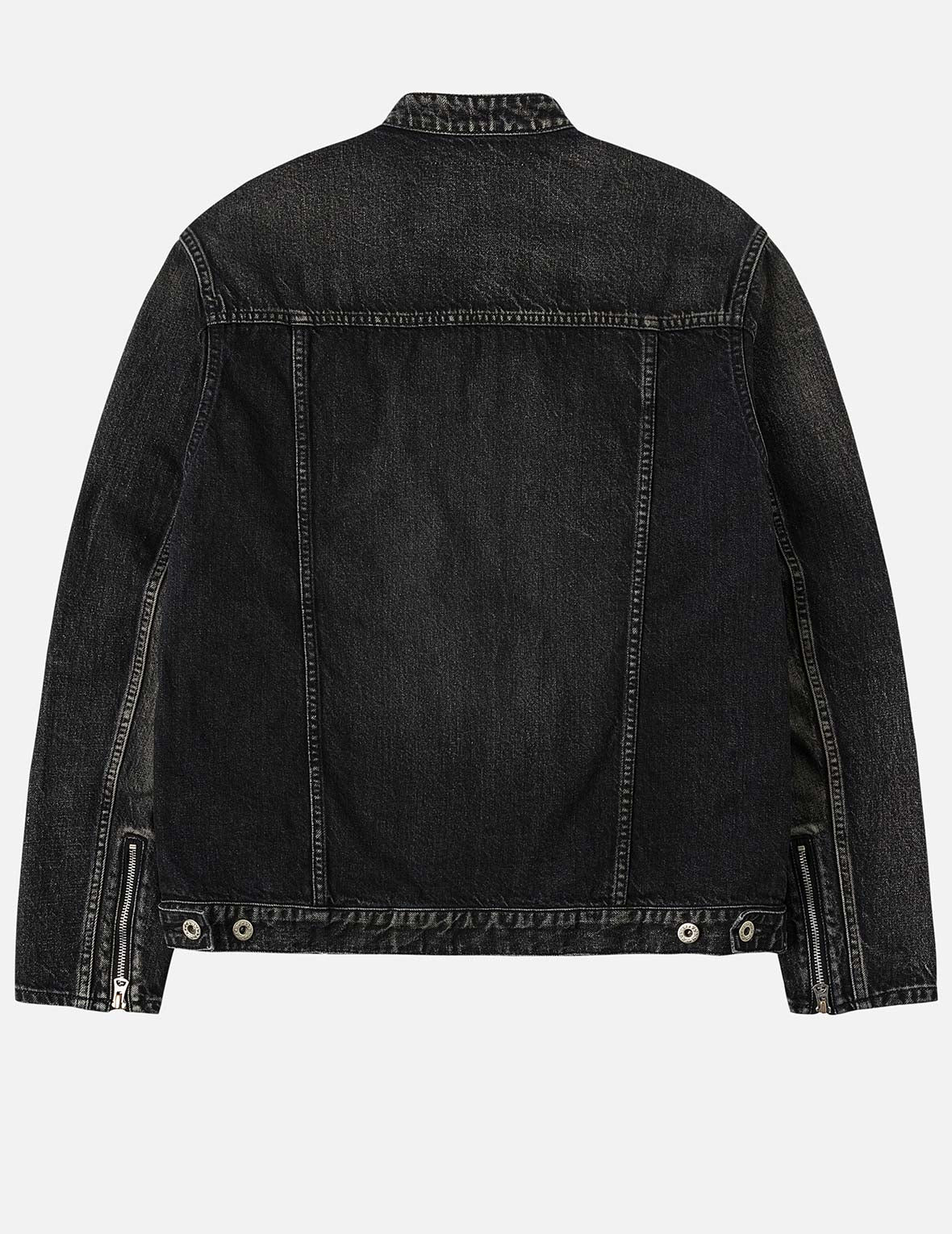 Seagull Embroidery Regular Fit Denim Rider Jacket - 2