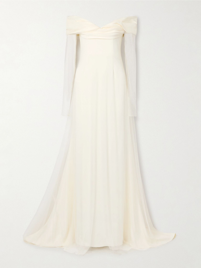 Eloise off-the-shoulder 층을 띠고 cady 가운 1