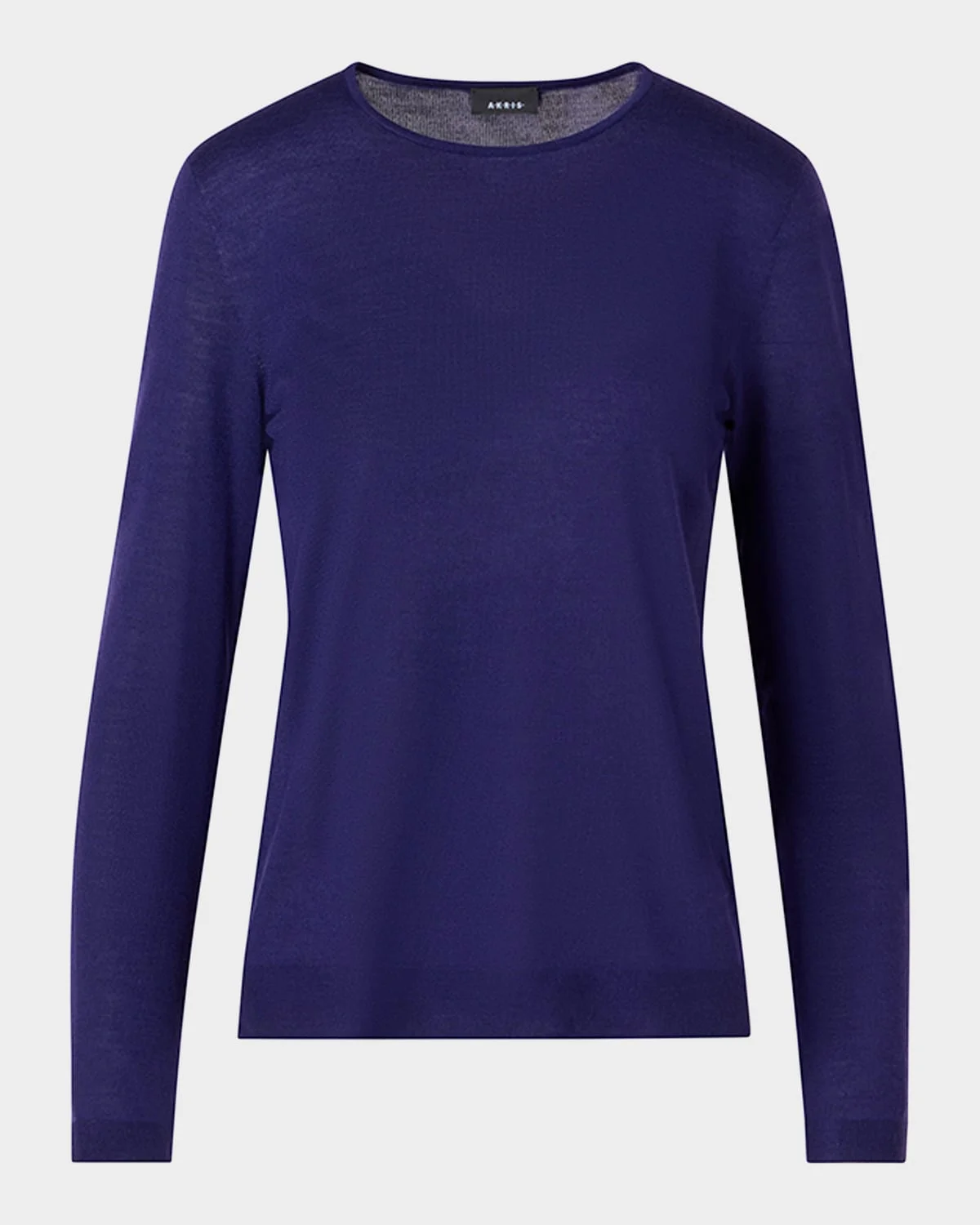 Cashmere-Silk Fine Gauge Knit Sweater - 1