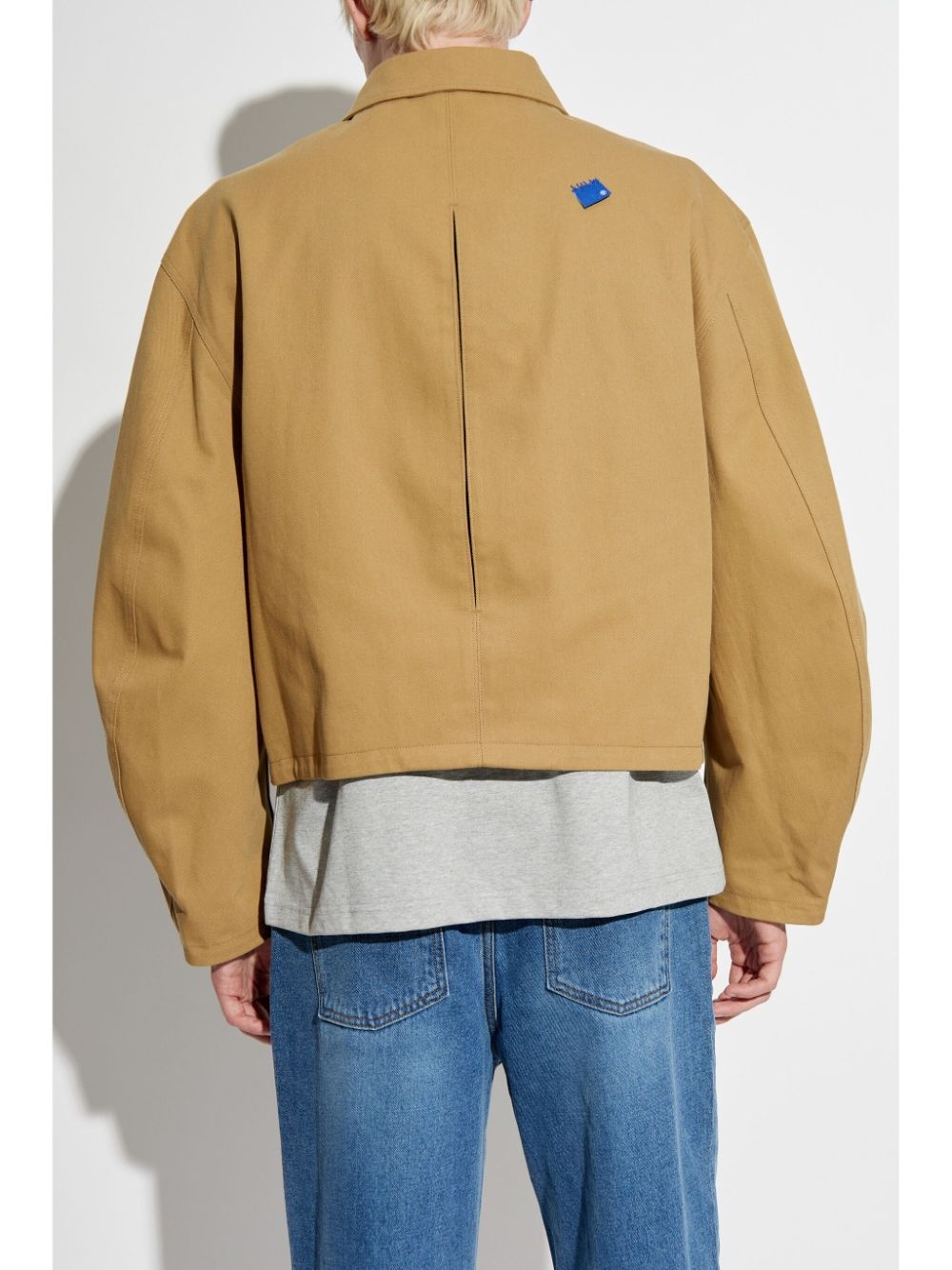 logo patch denim jacket - 6