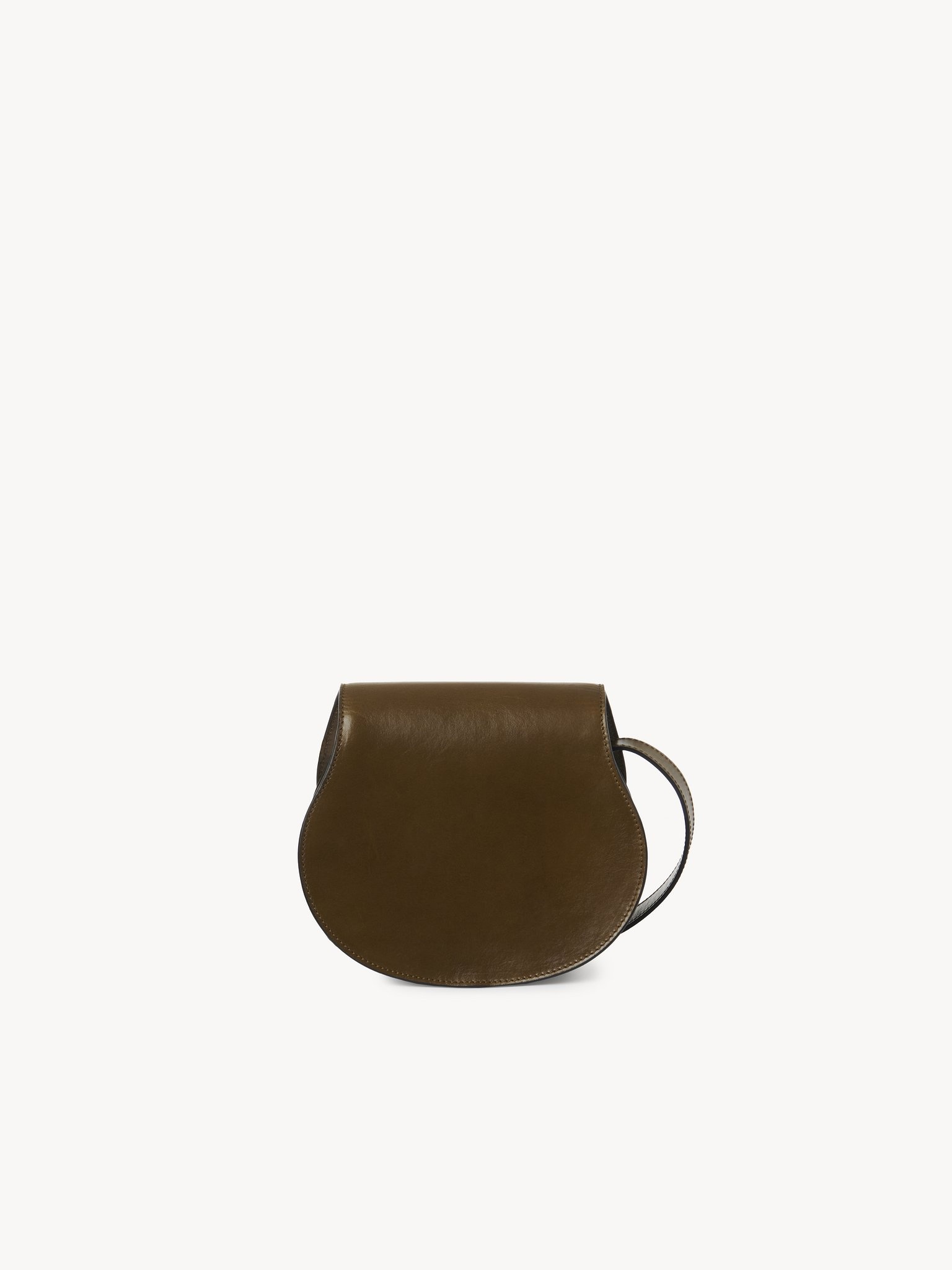 SMALL MARCIE SADDLE BAG IN SHINY LEATHER - 4