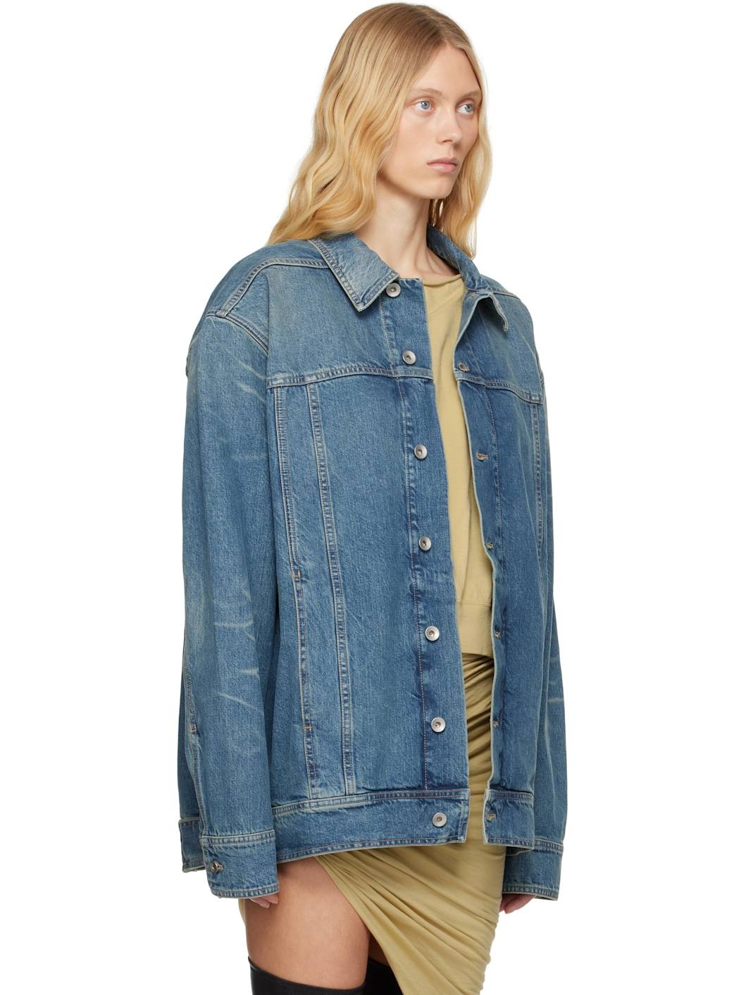 Blue Hollywood Jumbo Worker Denim Jacket - 2