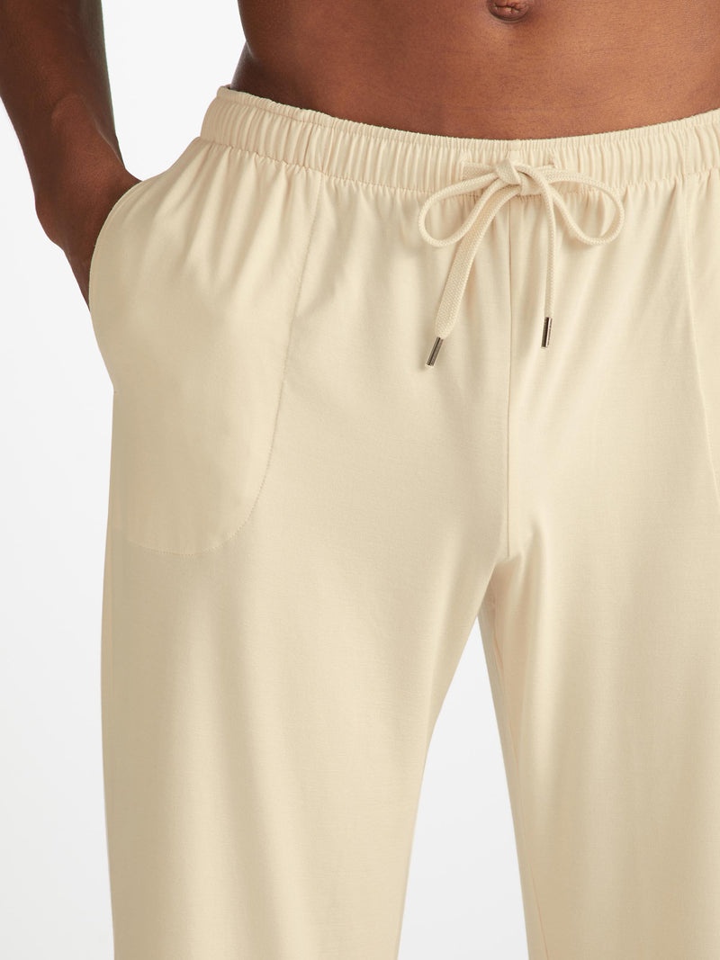 Men's Lounge Pants Basel Micro Modal Stretch Ecru - 5