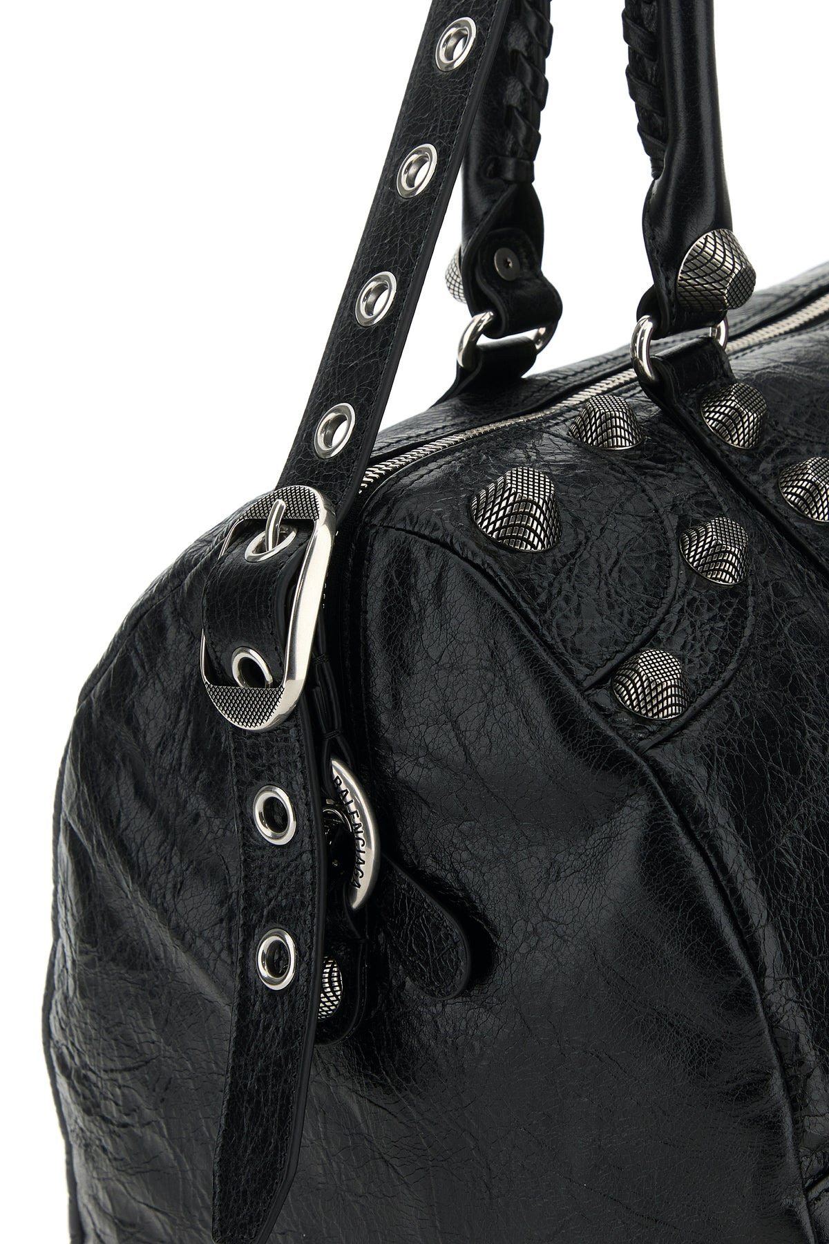 Black nappa leather Le Cagole shopping bag - 4