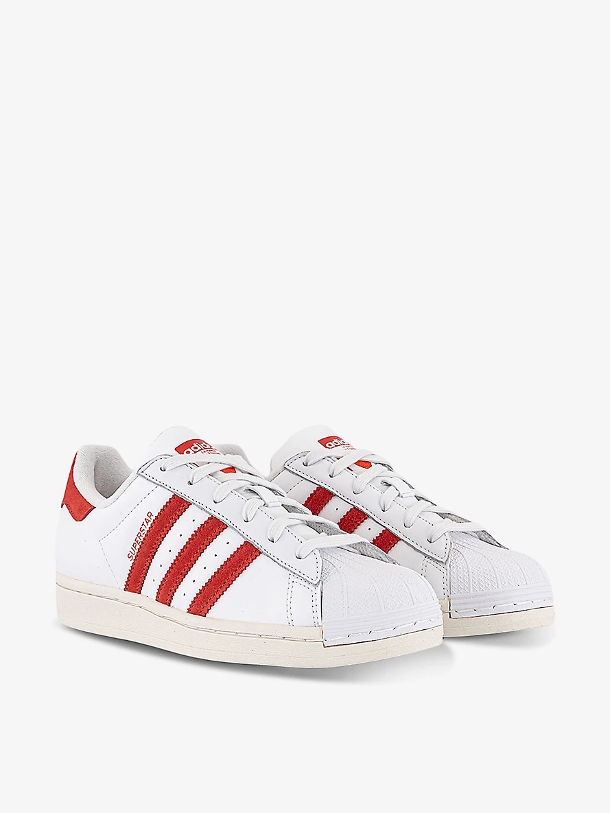Superstar logo-embossed low-top leather trainers - 3