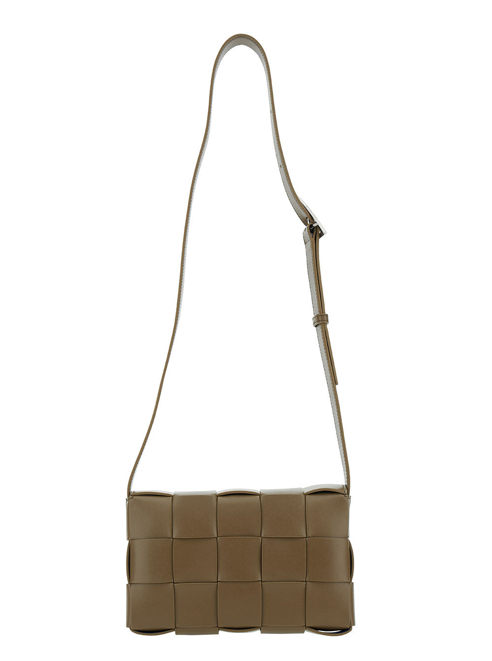 Bottega Veneta Men 'Medium Casette' Brown Crossbody Vag With Intreccio Motif In Leather Man - 4