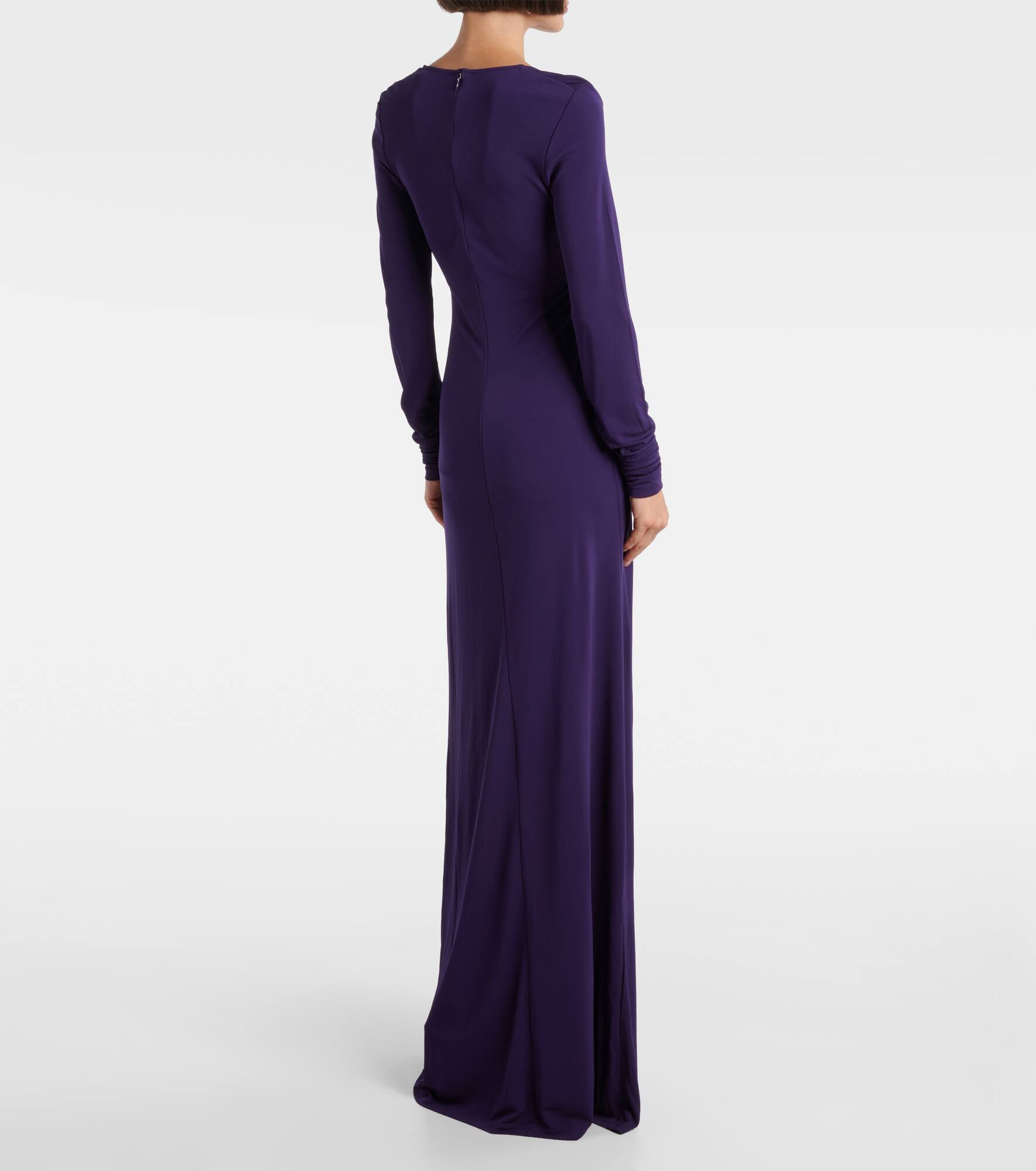 Arced Palm cutout gathered gown - 3