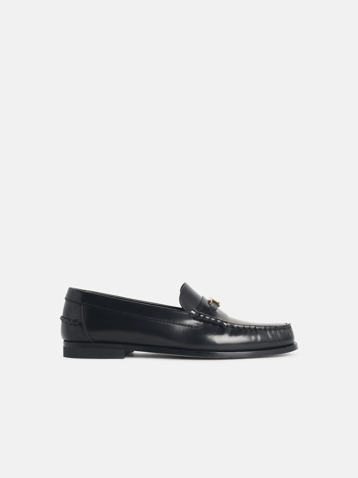 BLACK LEATHER LOAFERS - 1