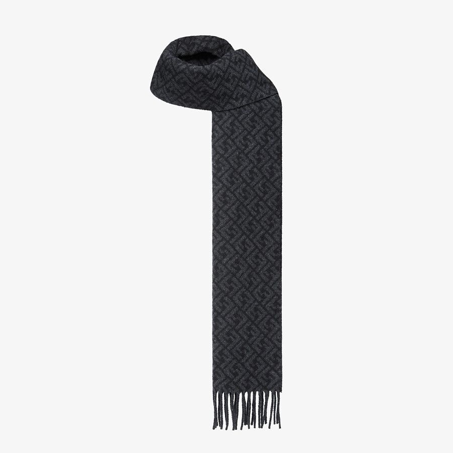 Black wool scarf 2