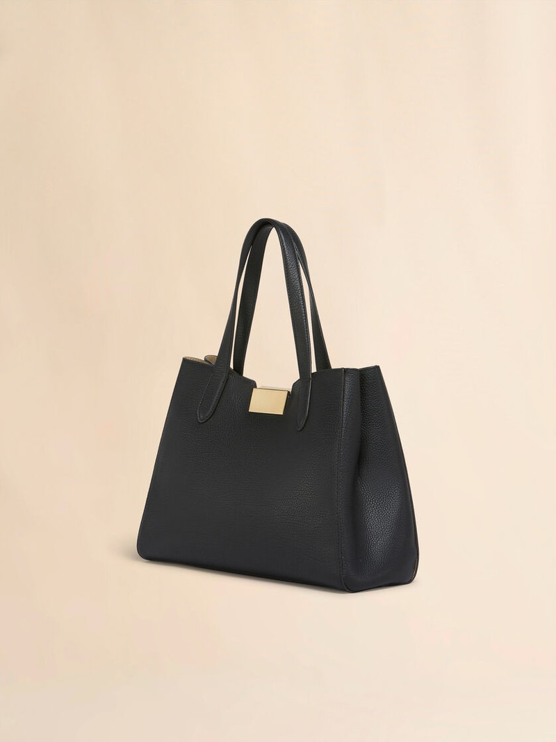 Marni BLACK LEATHER TRUNKAROO TOTE HANDBAG outlook