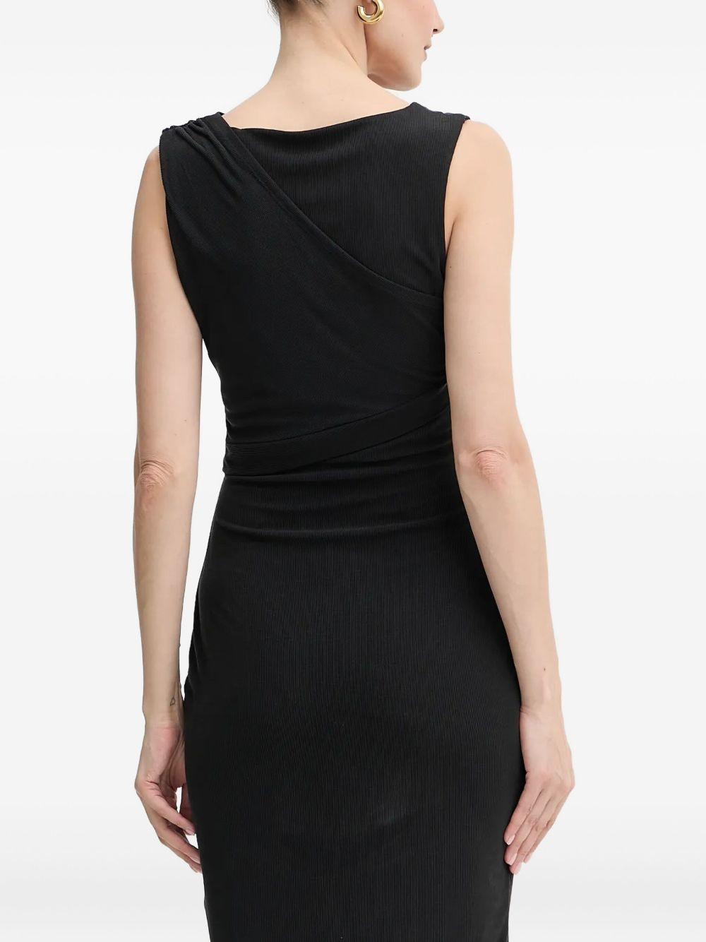 draped embellished midi dress - 4