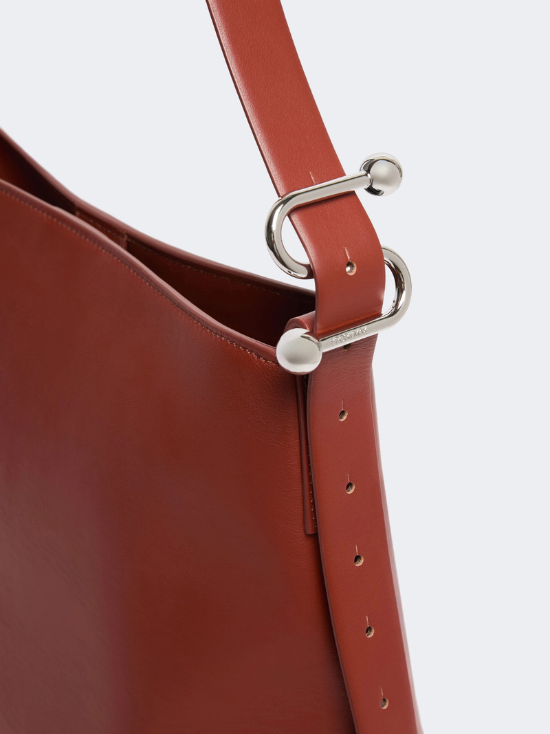 ROTONDO Leather S-buckle shopper bag - RUST 4