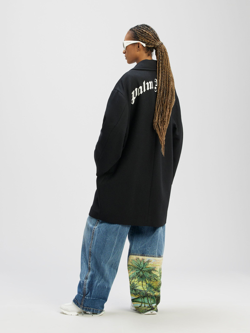 Palm Angels Round Logo Coat outlook