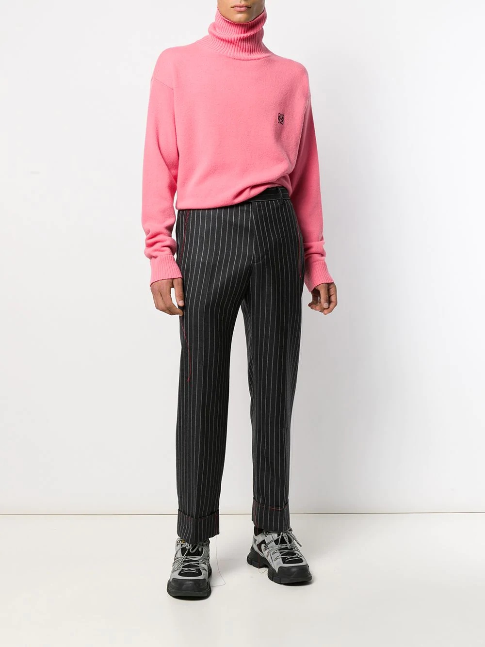 pinstripe tailored trousers - 2