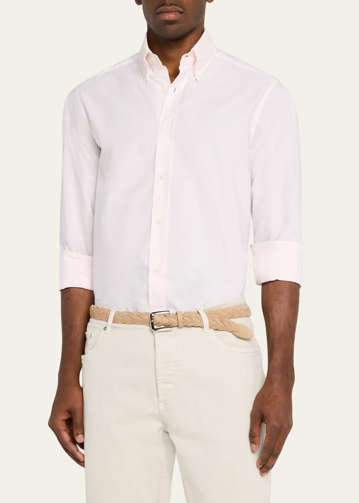 Men's Cotton Micro-Stripe Sport Shirt - 4