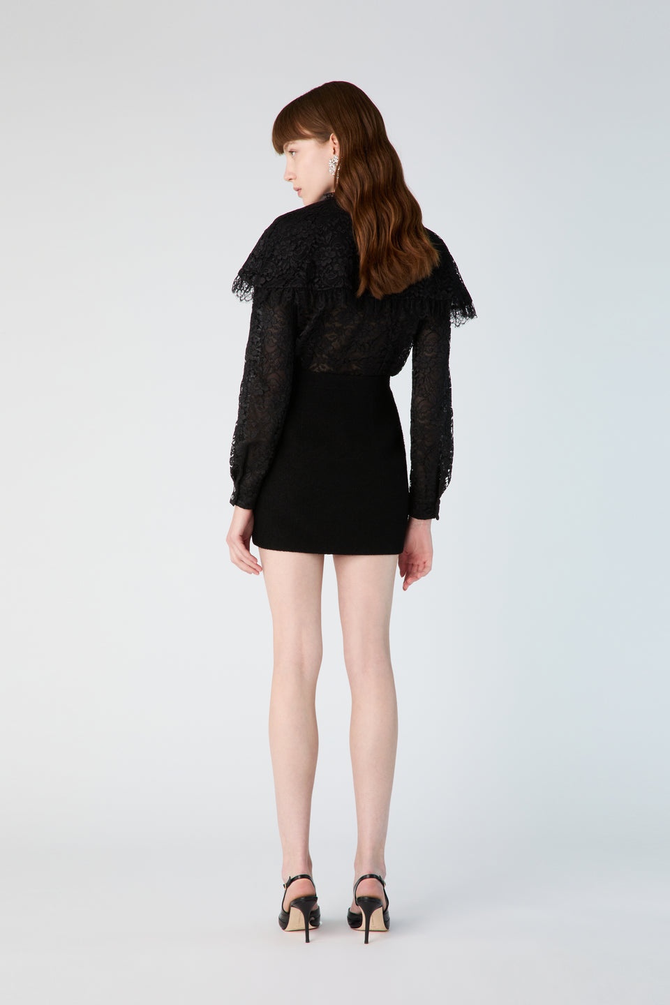 LACE BLOUSE WITH CAPE - 5
