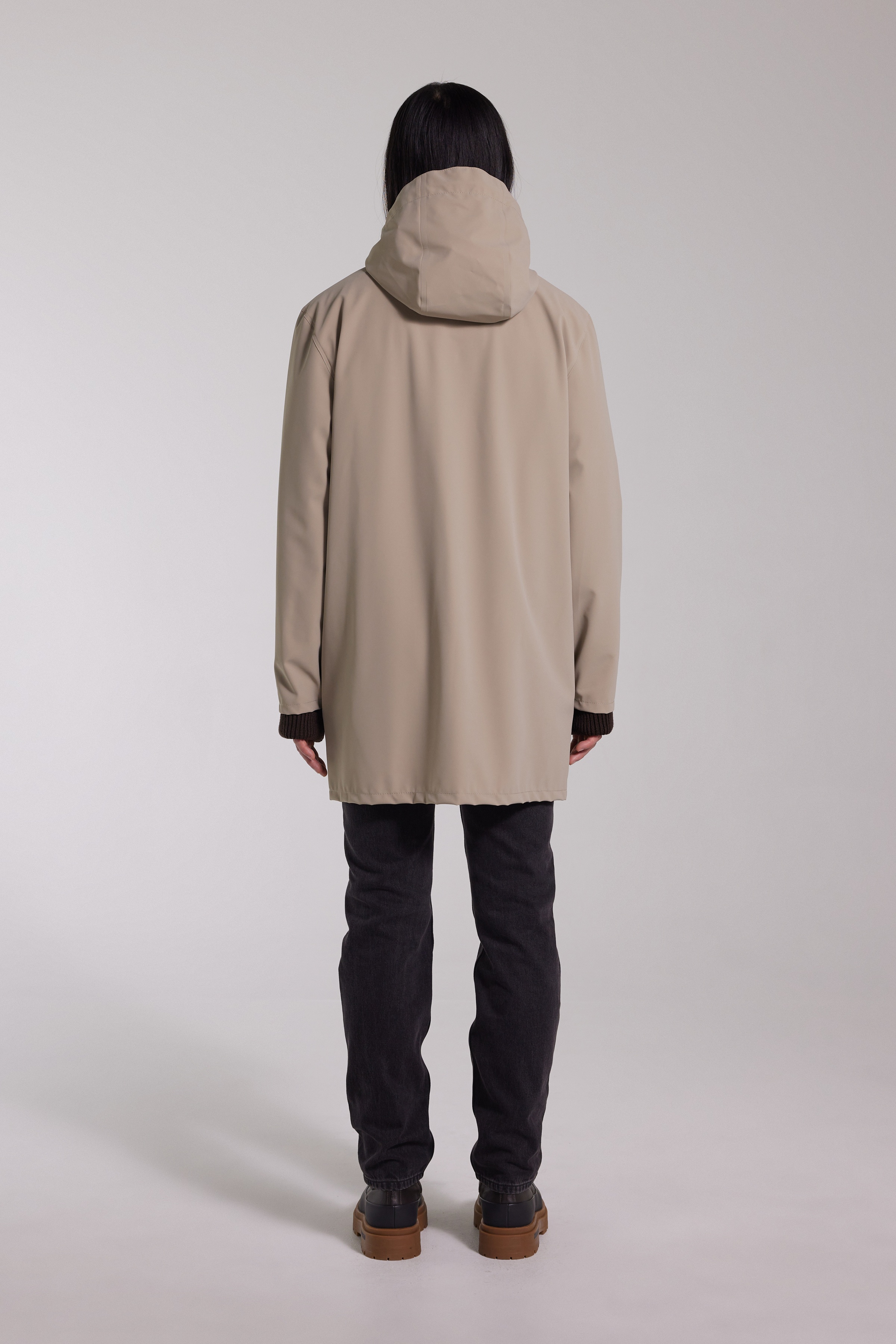 Stockholm Lightweight Matte Zip Raincoat Potato - 5