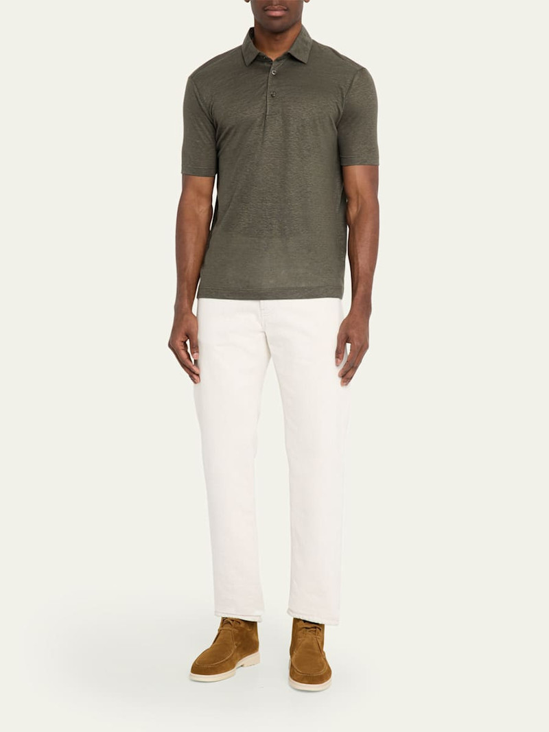 Loro Piana Men's Linen Jersey Dublon Polo Shirt outlook