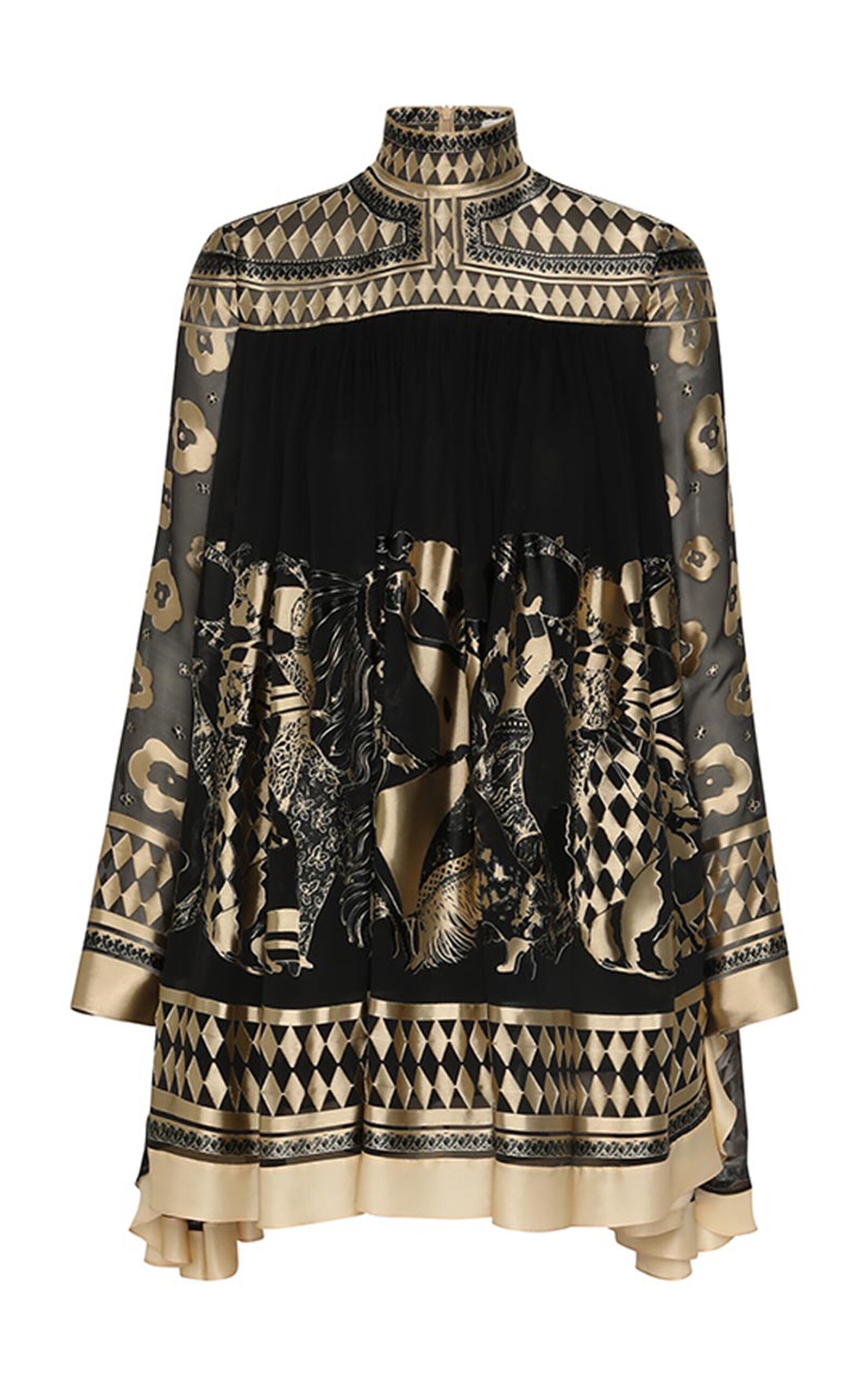 Zimmermann Illustration Otto Metallic Silk-Blend Jacquard