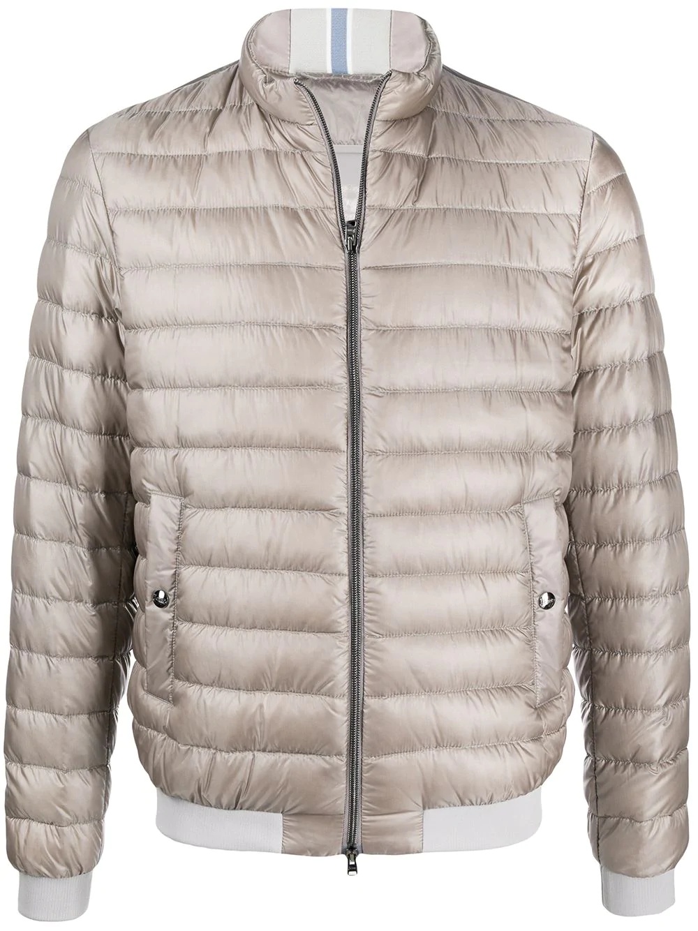 zip front puffer jacket - 1