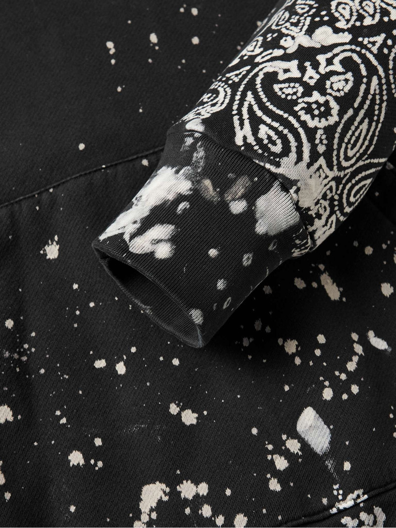 Printed Bleached Cotton-Jersey Hoodie 3