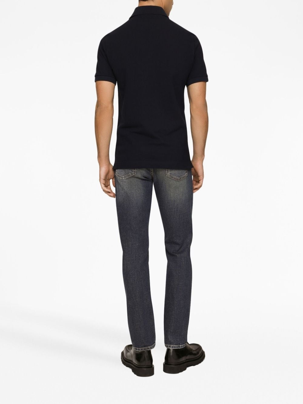 logo-plaque slim-cut jeans - 4