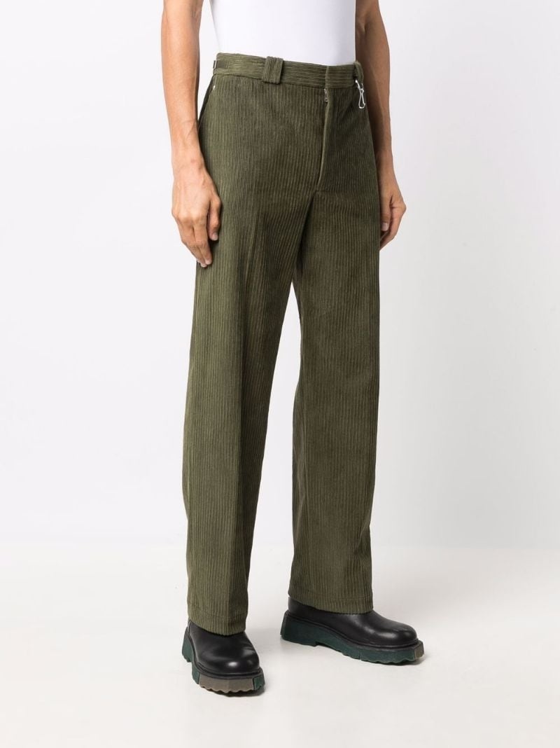 corduroy straight-leg trousers - 3