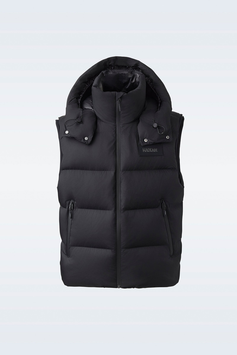 HUGH Down vest with removable hood 1