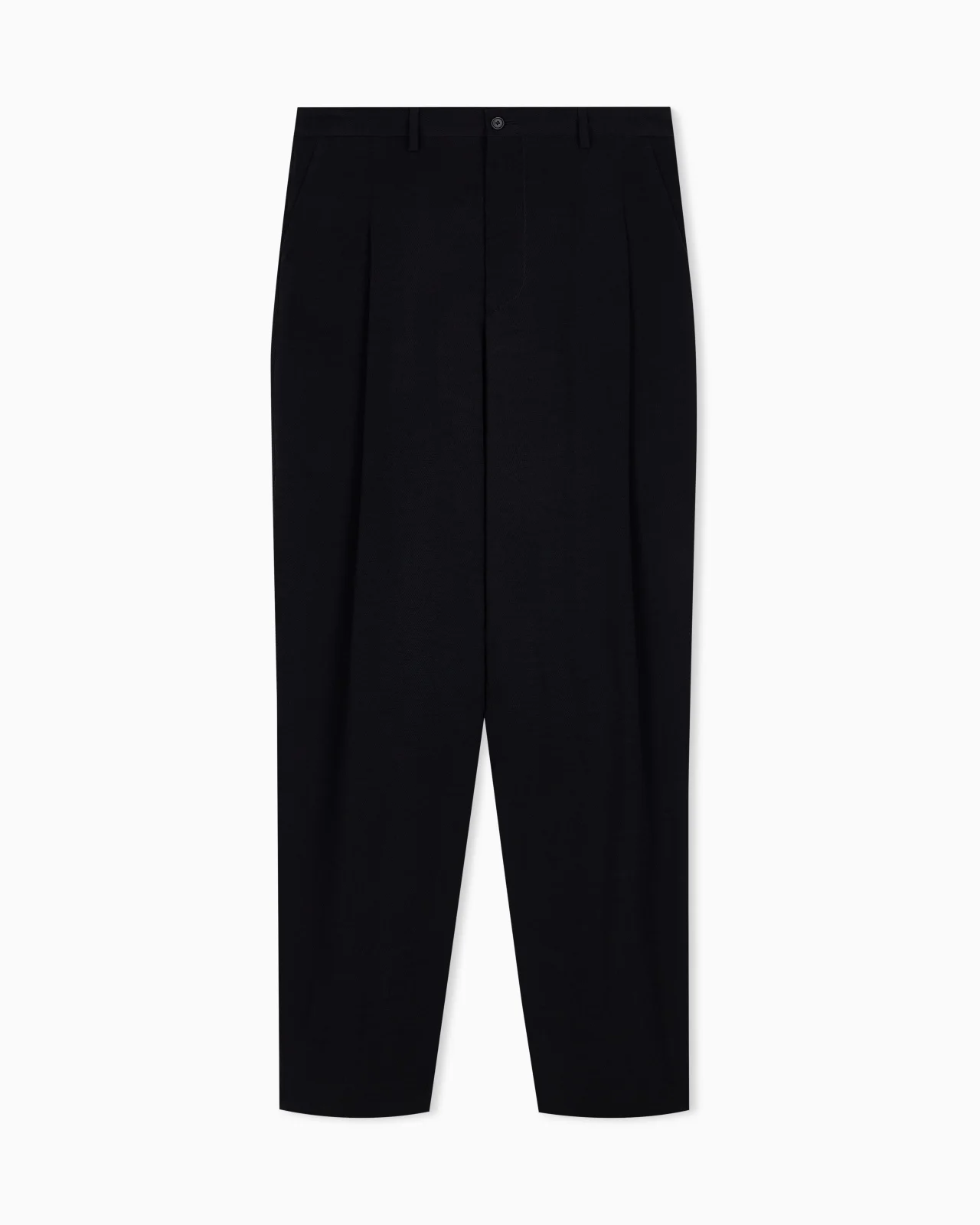 TROUSER REGULAR FIT IN WAVY DIAGONAL WEAVE CUPRO - 1