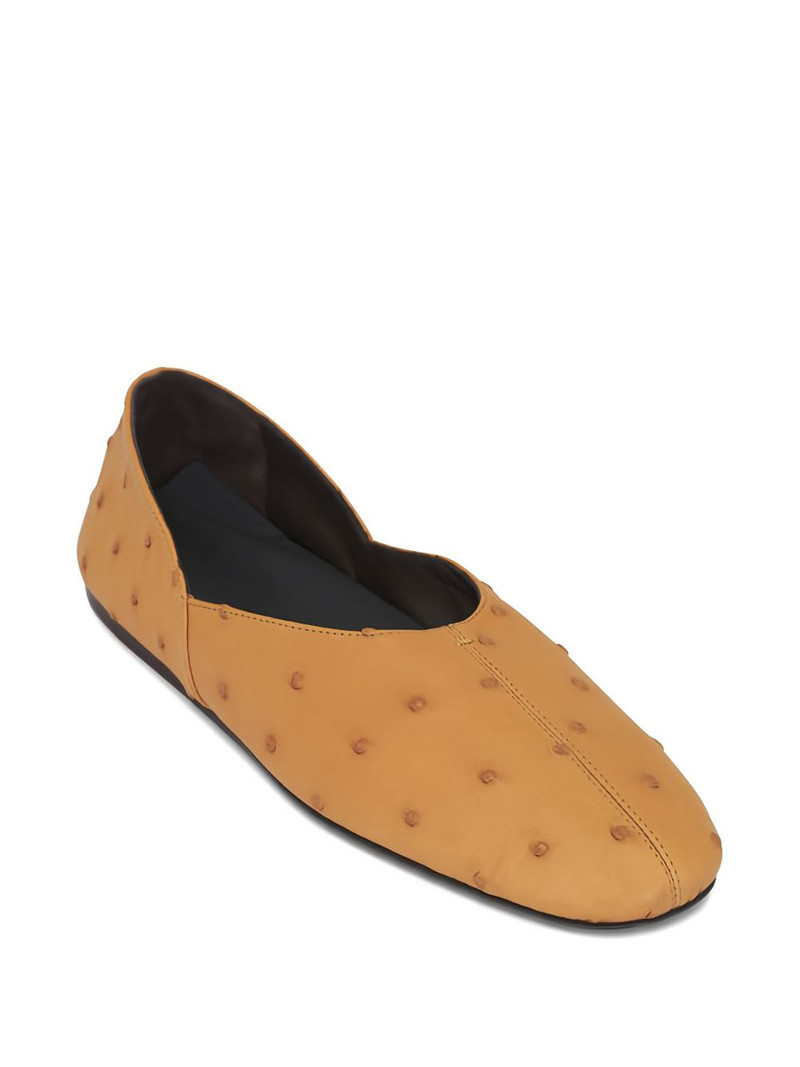 KHAITE Jane ostrich flat sandals outlook