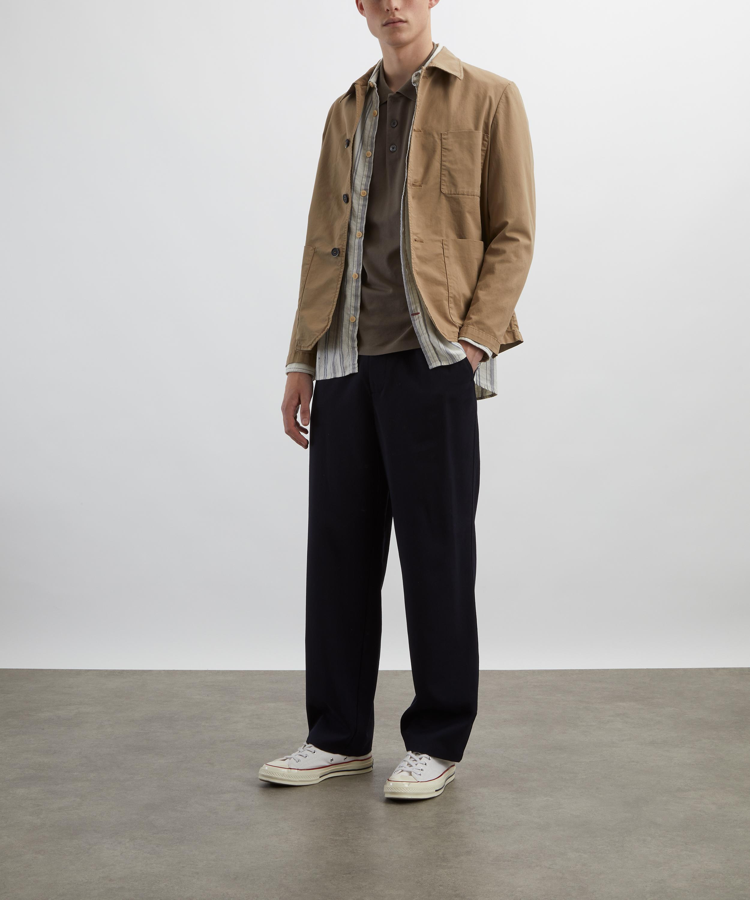 Dark Navy Wool Easy Trousers - 2