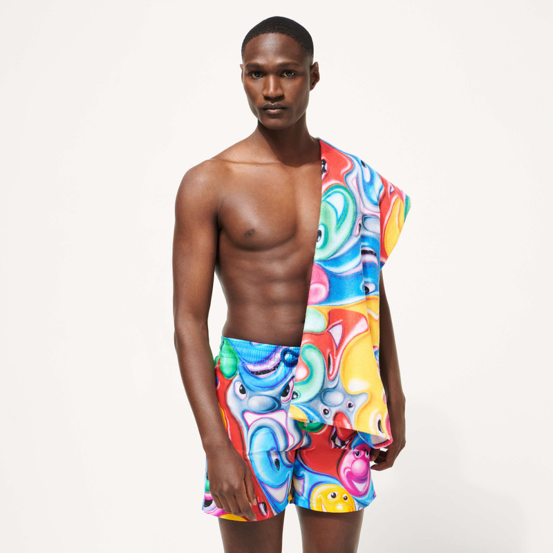 Vilebrequin Unisex Beach Towel Faces In Places - Vilebrequin x Kenny Scharf outlook