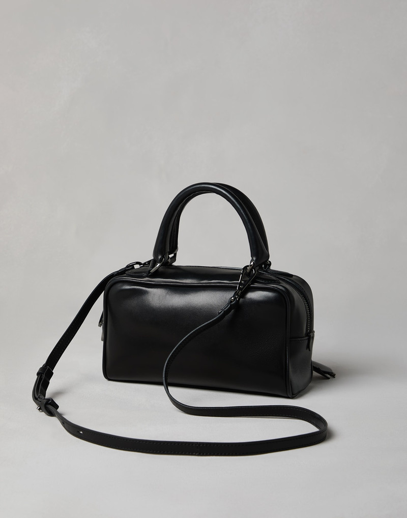 Brunello Cucinelli Explorer small boston bag in wet-effect nappa leather outlook