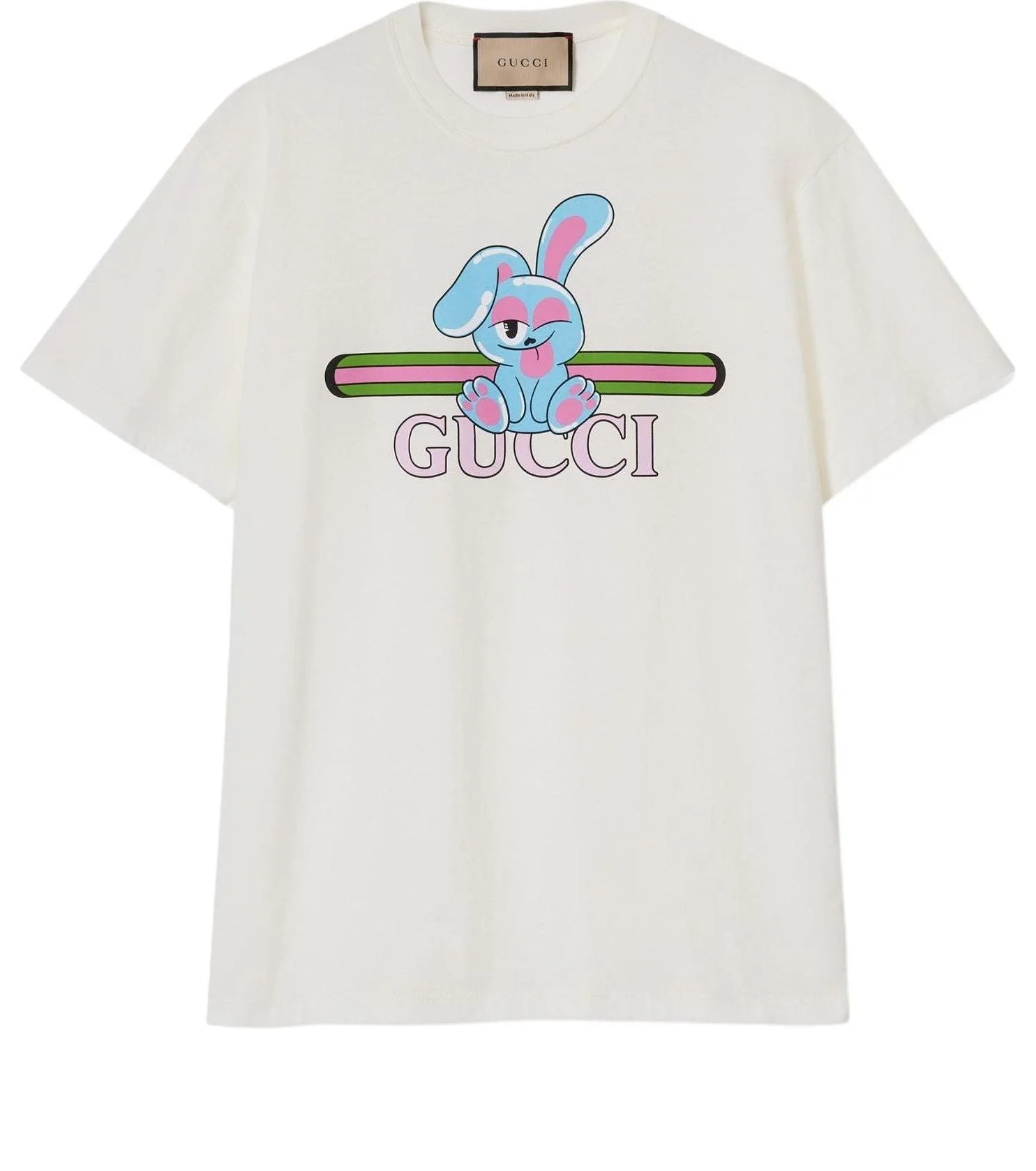 (WMNS) Gucci Cotton Jersey Printed T-Shirt 'Off White' 776596-XJGHQ-9095 - 1