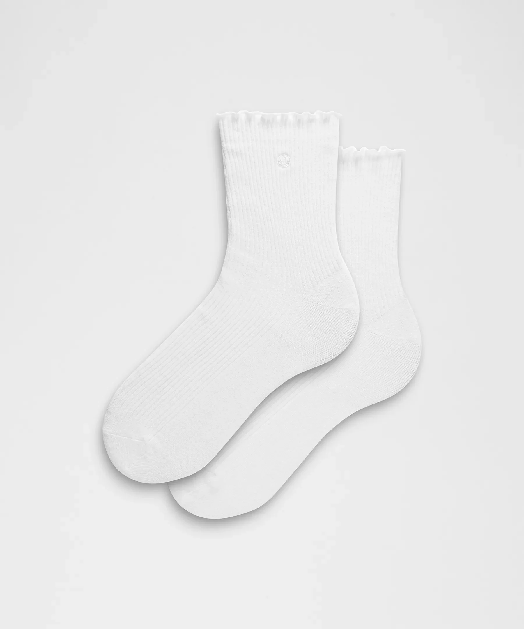 Unisex Lettuce Edge Quarter Socks - 1
