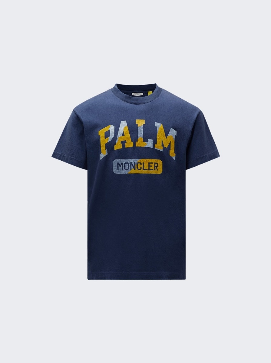 X Palm Angels Short Sleeve T-Shirt Dark Blue - 1