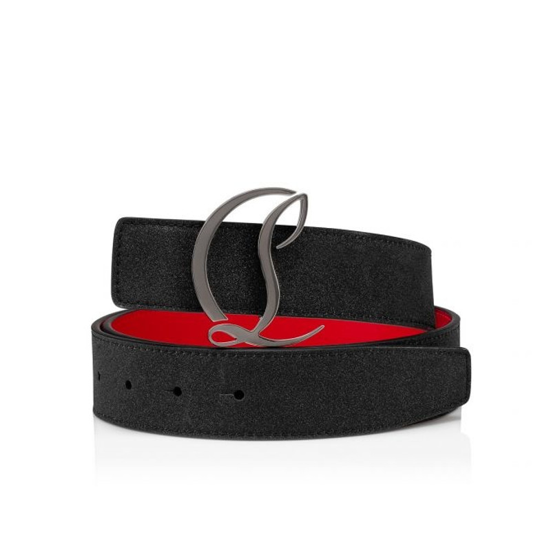 Cl Logo Belt BLACK/GUN METAL 1