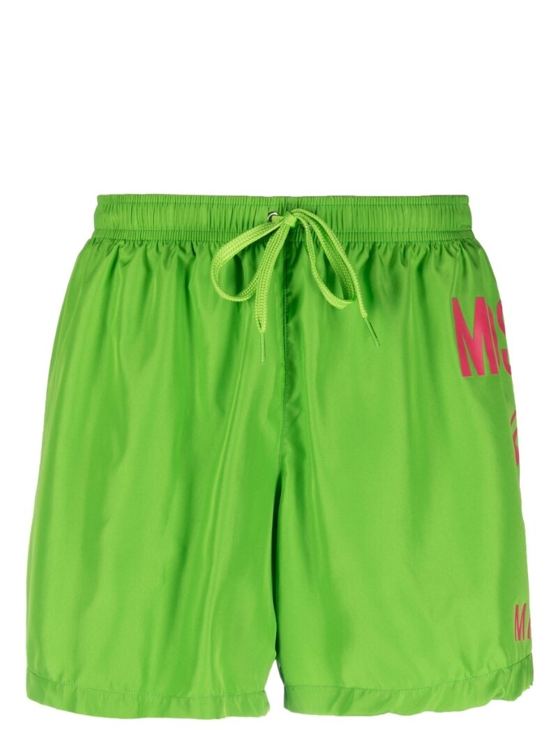 logo-print swim shorts - 1