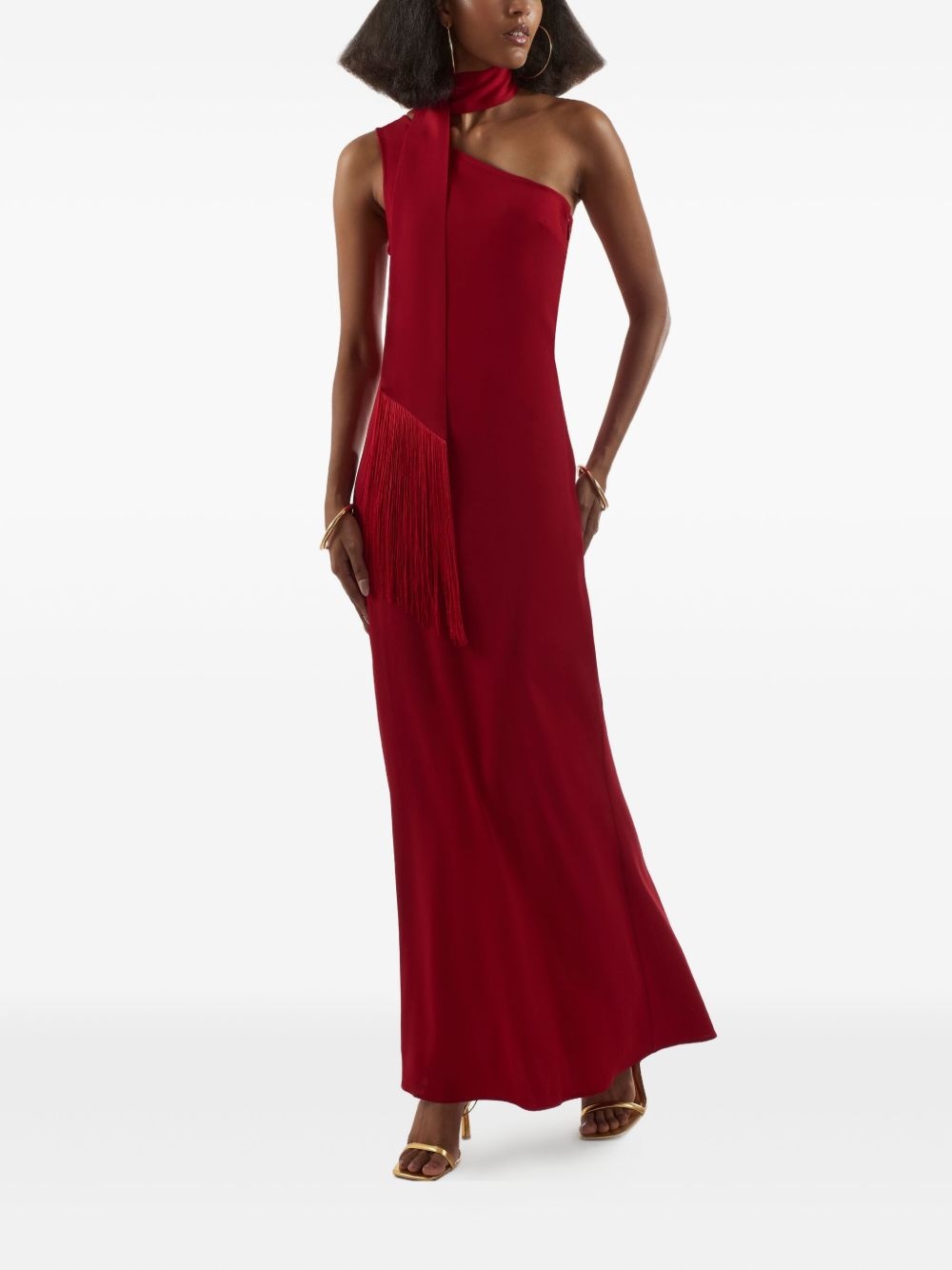Caroline one-shoulder fringe dress - 2