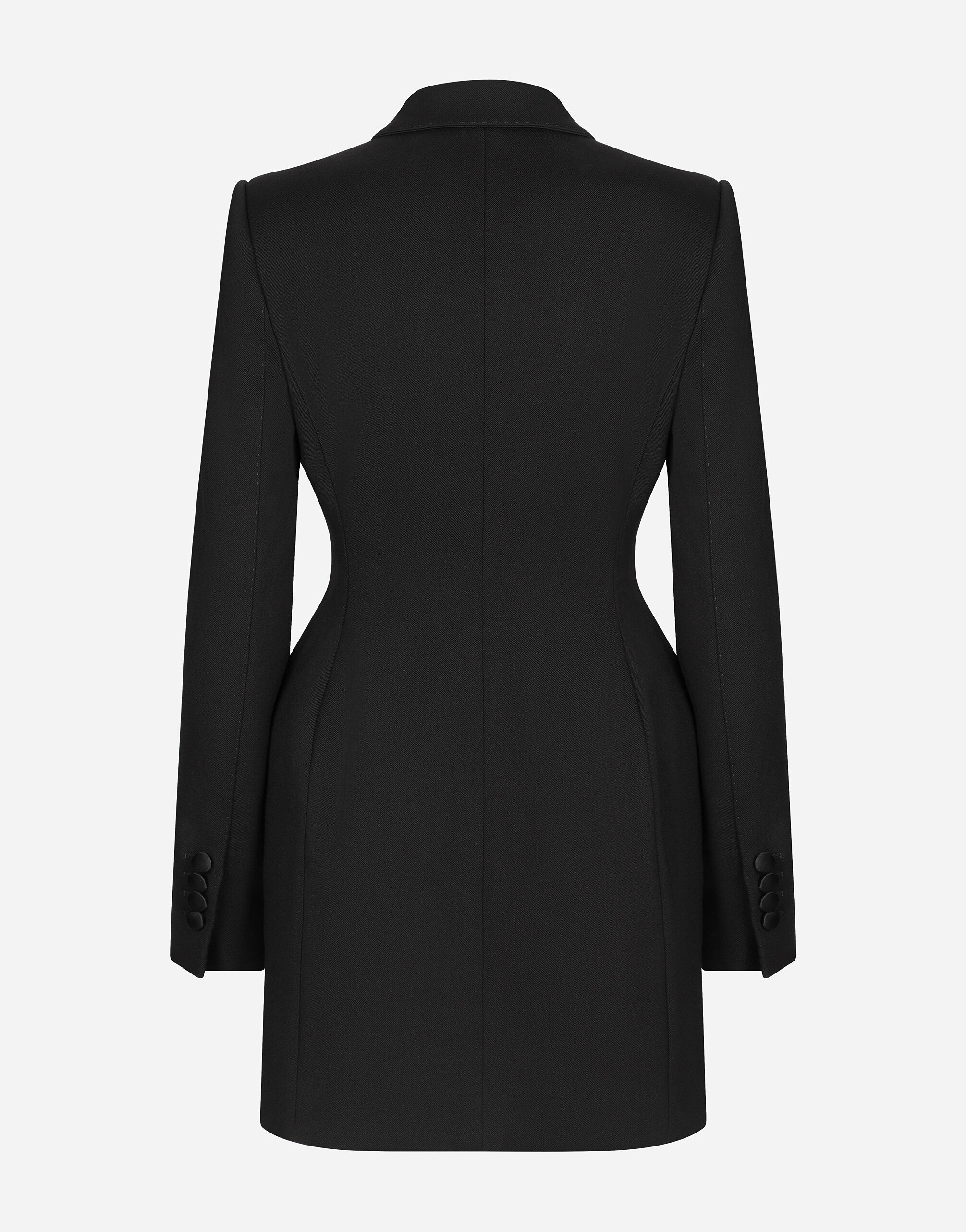 Long double-breasted Dolce tuxedo jacket in stretch wool - 2