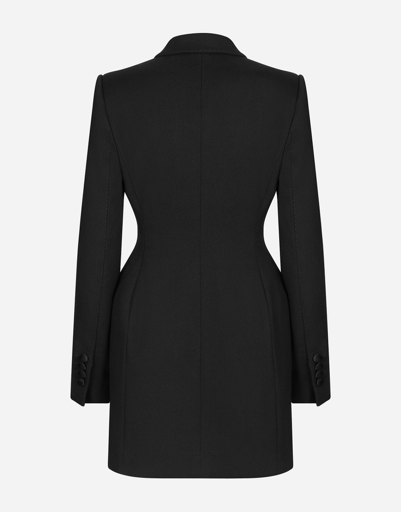 Dolce & Gabbana Long double-breasted Dolce tuxedo jacket in stretch wool outlook