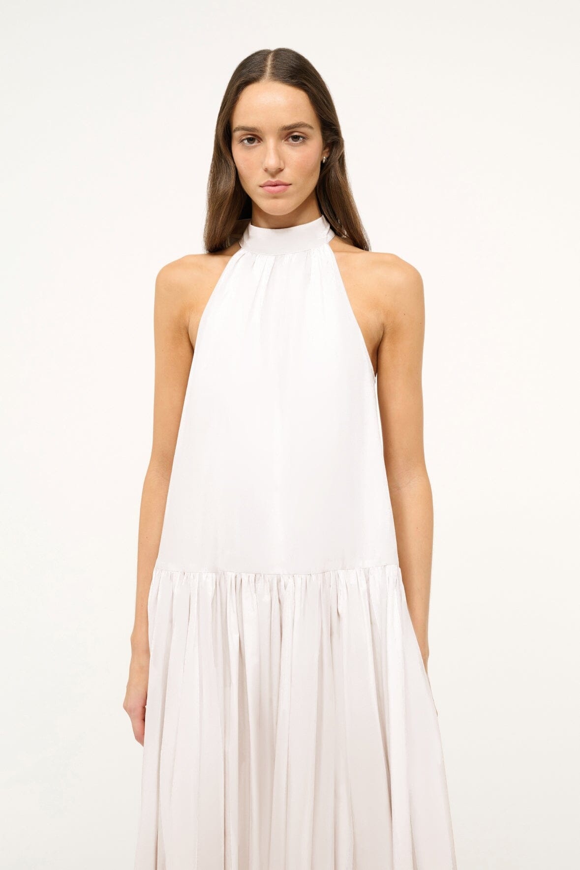 STAUD MIDI MARLOWE DRESS WHITE - 3