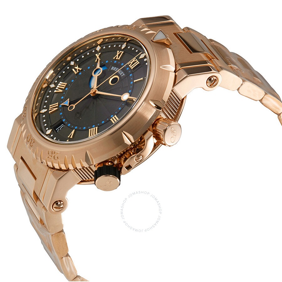 Breguet Marine Royale Black Rhodium Dial Men's 18kt Rose Gold Watch 5847BR/Z2/RZ0 - 2