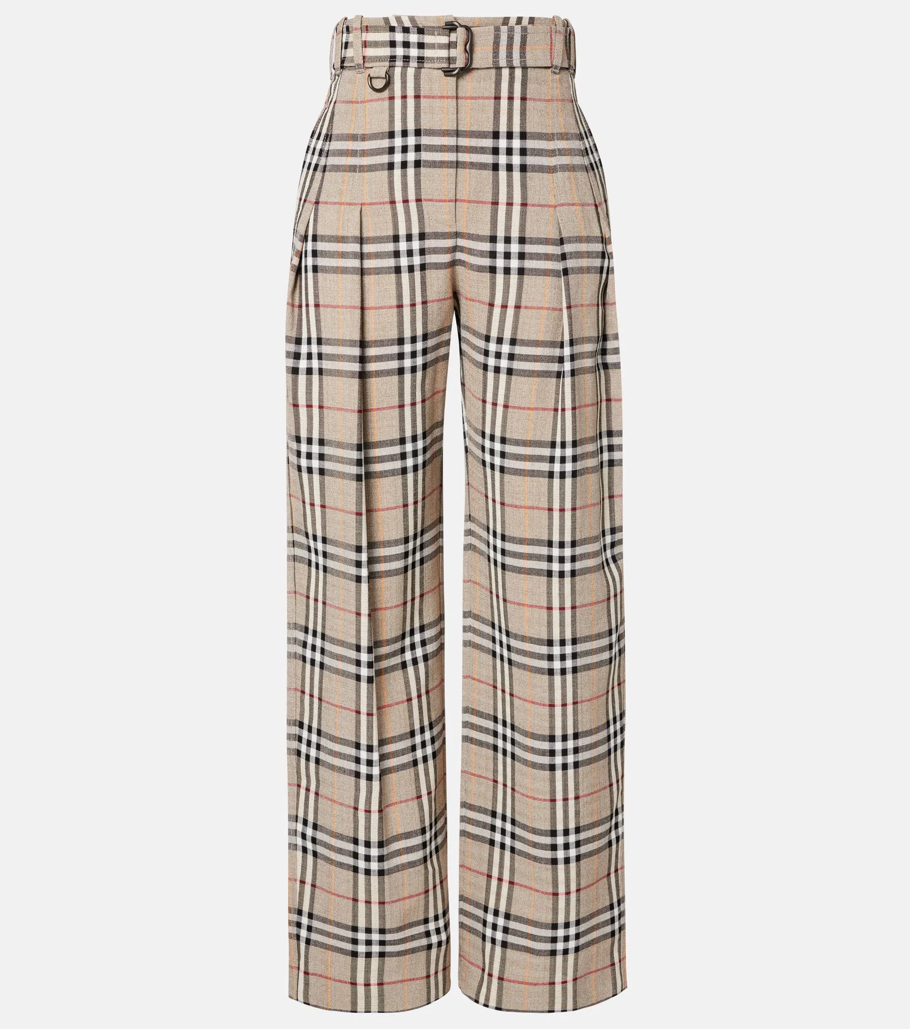 Burberry Check belted wide-leg pants - 1