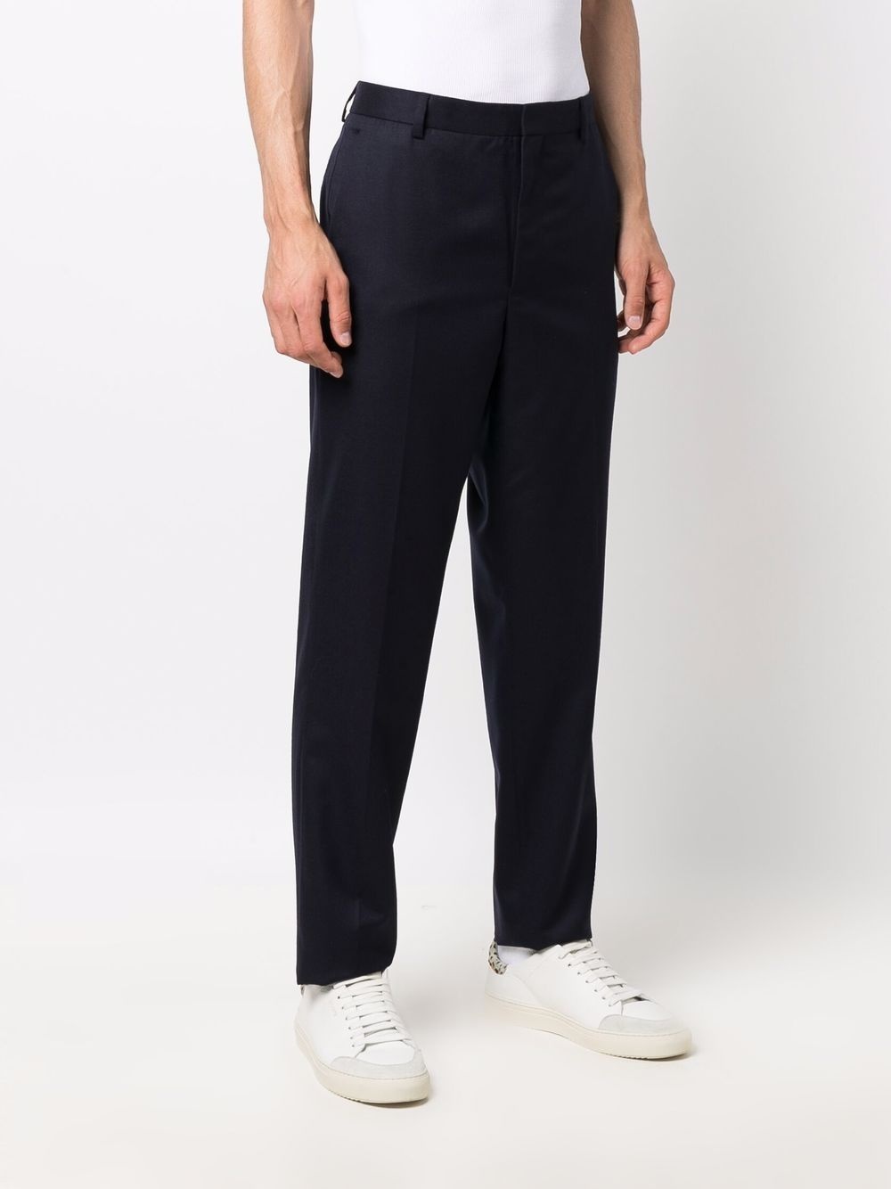 straight-leg wool trousers - 3