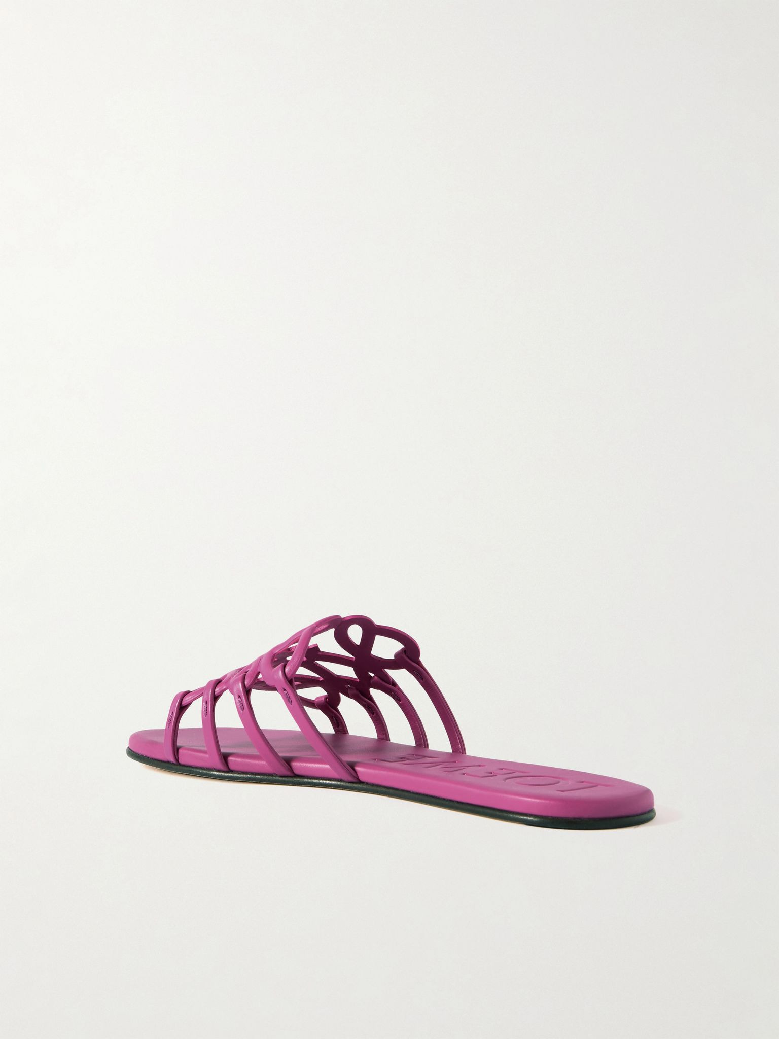 + Paula's Ibiza Petal Anagram leather slides Fuchsia - 3