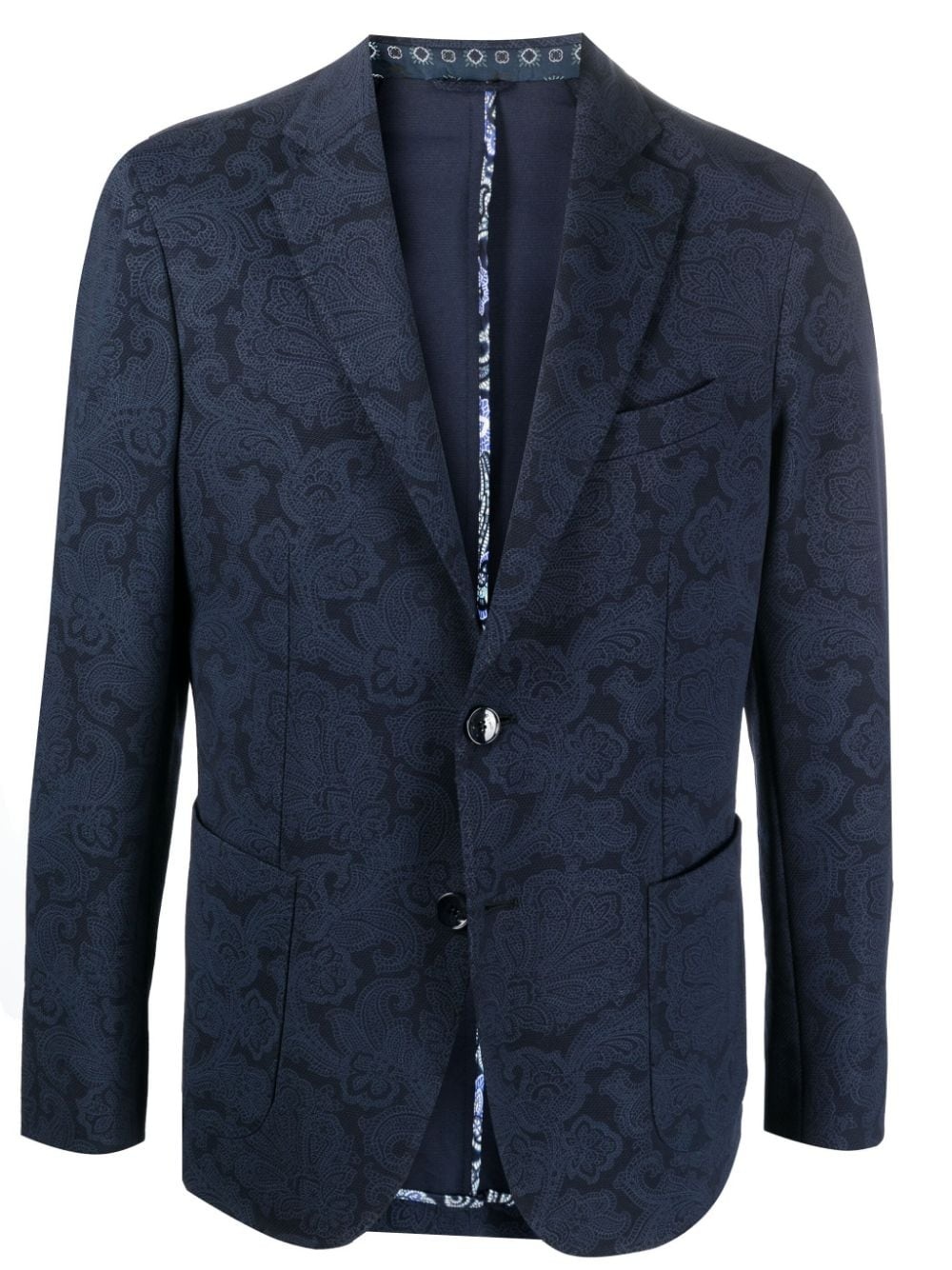 notched-lapel single-breasted blazer - 1