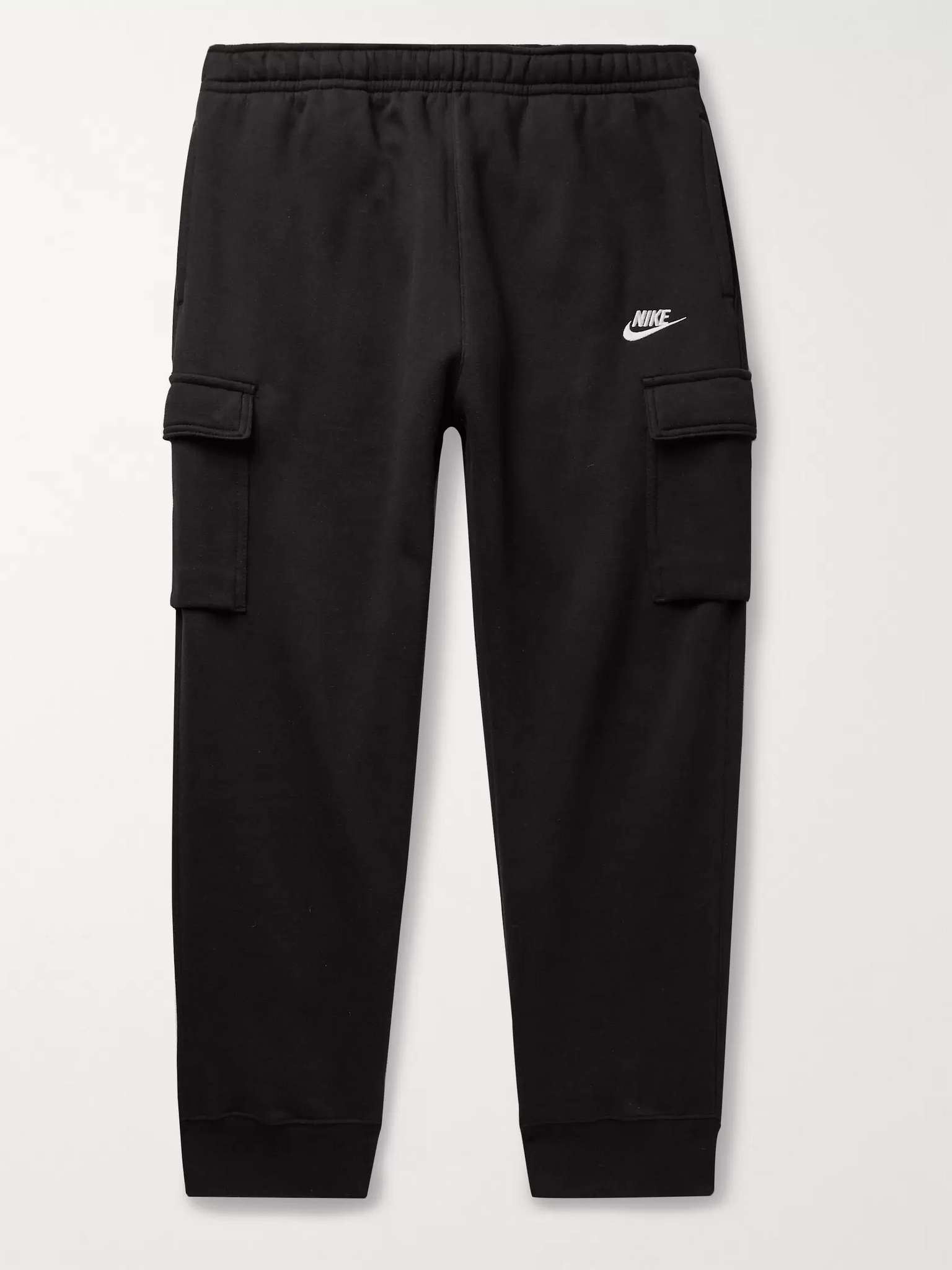 Sportswear Club Slim-Fit Tapered Cotton-Blend Jersey Cargo Sweatpants - 1