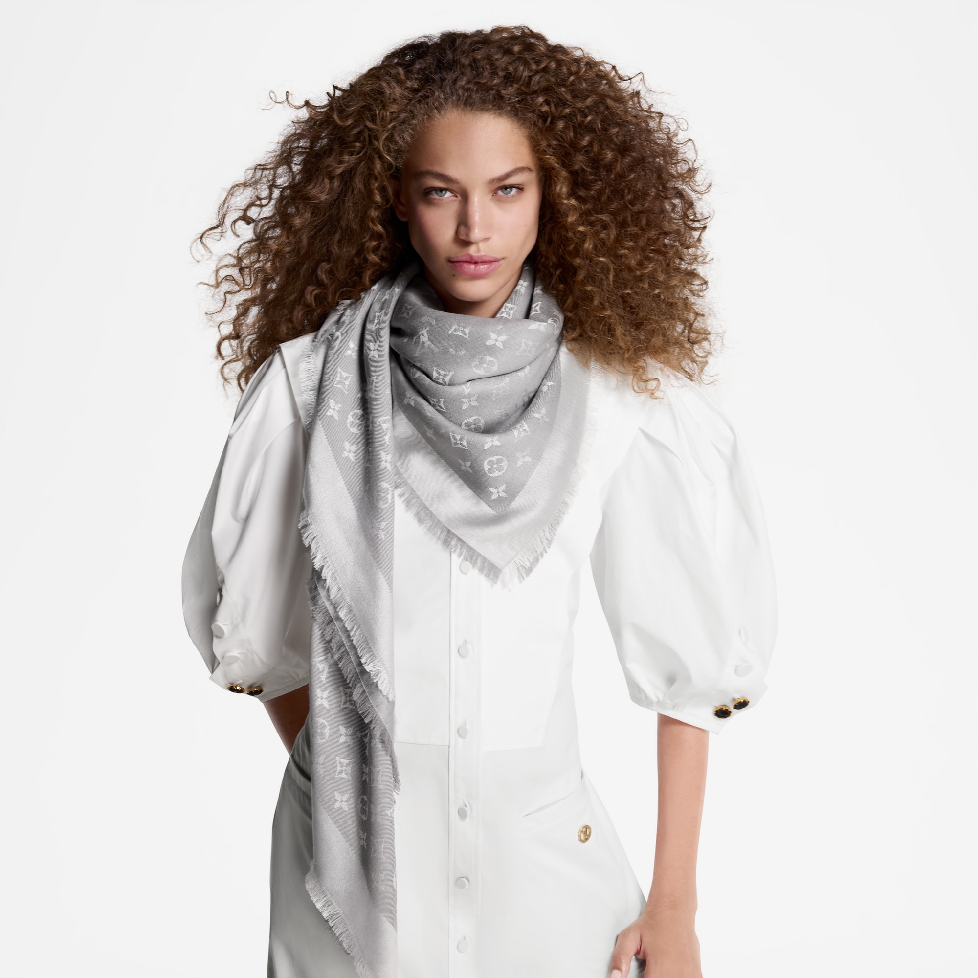 Monogram Denim Shawl - 4