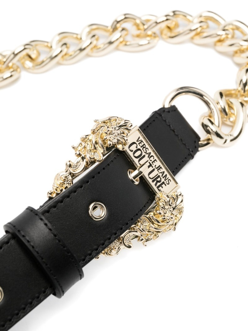 VERSACE JEANS COUTURE chain-link leather belt outlook